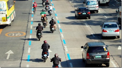 MMDA Motorcycle Lanes in EDSA